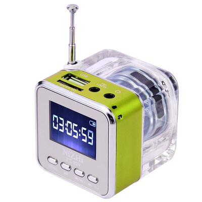 

Mini Digital Portable Music MP34 Player TF USB Disk Speaker FM Radio Blue