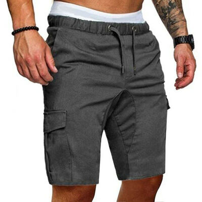 

Stylish Men Cargo Work Shorts Elasticated Summer Casual Combat Pants Trousers