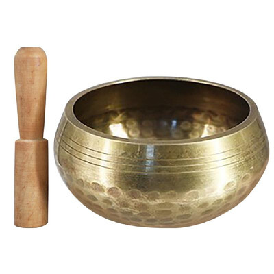 

Tibetan Buddhist Singing Bowl Buddha Sound Bowl Musical Instrument for Meditation with Stick Yoga Home Decoration