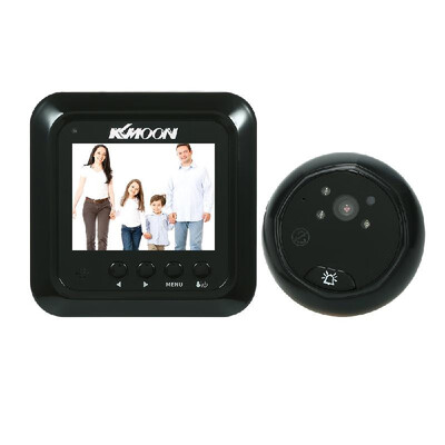 

KKmoon 24" LCD Digital Peephole Viewer 160°Door Eye Doorbell HD IR Camera Night Vision Photo TakingVideo Recording TF Card for H