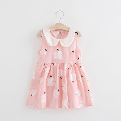 

Summer Fashion Baby Girl Dress with Cartoon Print And Short Sleeve Comfortable For Dressing In The Summer