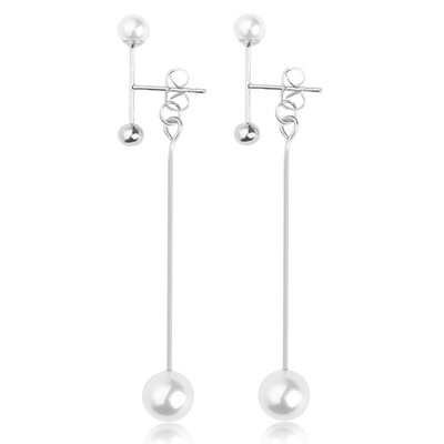 

Fashion New Arrival Women Trendy Long Size Pearl Earrings