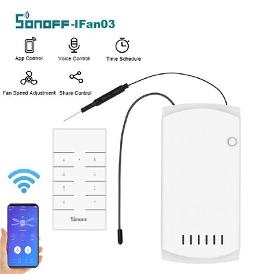

SONOFF-IFan03RM433Base Wi-Fi Ceiling Fan&Light Controller Intelligent Switch