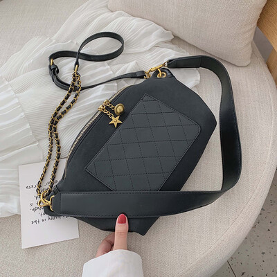 

Ins small foreign gas bag in summer new broadband chest bag new 2019 Korean version 100 lap womens bag chain oblique satchel bag