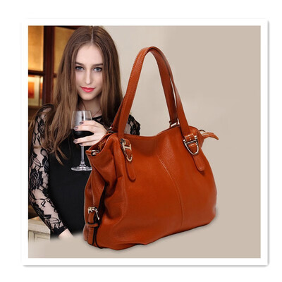 

2018 autumn new leather shoulder bag slung female bag handbag high-grade first layer cowhide womens handbag