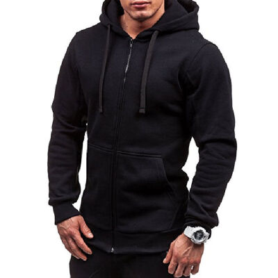 

Mens Fleece Hoodie With Thermal Lined Hood Jacket Sweatshirt Zip Outerwear Warm