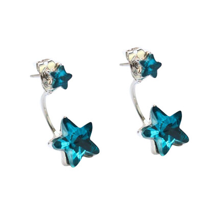 

Ear Earrings Punk Star Rear Five-pointed Excellent Five-pointed Star Individual Fashion Newest Type Ear Studs Crystal
