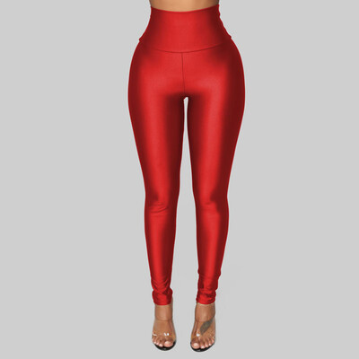 

Women Trouser Elastic High Waist Wide Leg Solid Color Casual Party Long Pants