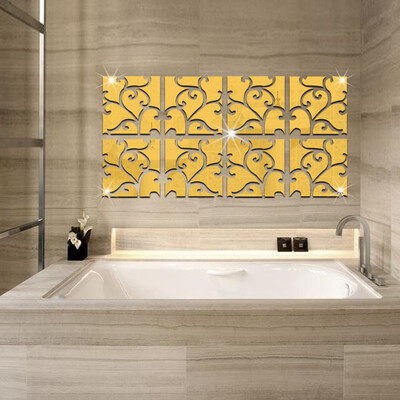 

DIY 32pcsSet 3D Mirror Wall Stickers Acrylic Mural BIG Home Decorat