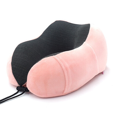 

New U-Shape Travel Pillow Memory Foam Neck Pillows Relieve Pressure Headrest With Storage Bag