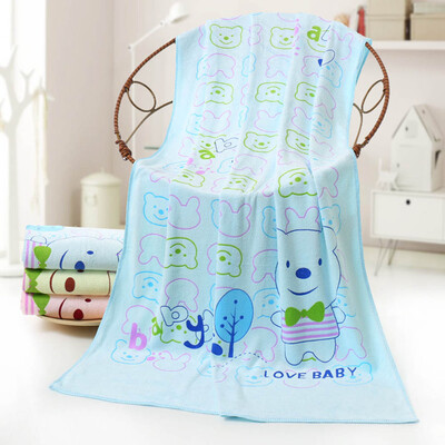 

70 X140Cm Microfiber Absorbent Candy Colored Print Bear Bath Towel Soft Shower Towel Soft Quickly Drying Washcloth6 Styles