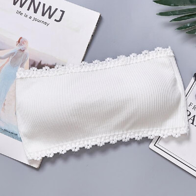 

Shockproof Fitness Bra Lace Seamless Cotton Padded Push Up Underwears Non-slip Wireless Bralette Elastic Crop Tops Strapless Invis