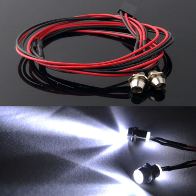 

Tailored 2pcs LED Lights 5mm for Traxxas 110 18 HSP Redcat Axial SCX10 D90 Blue