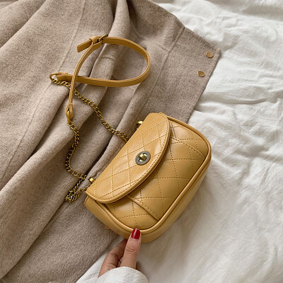 

Advanced foreign gas bag chic retro chain small square bag new 2019 fashion bag single shoulder oblique satchel bag