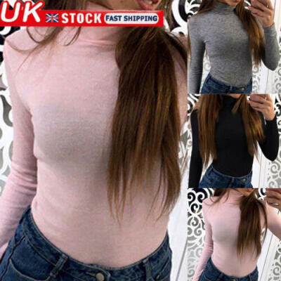 

UK STOCK Women Winter Warm Loose T shirt Blouse Casual Long Sleeve Top Shirt New