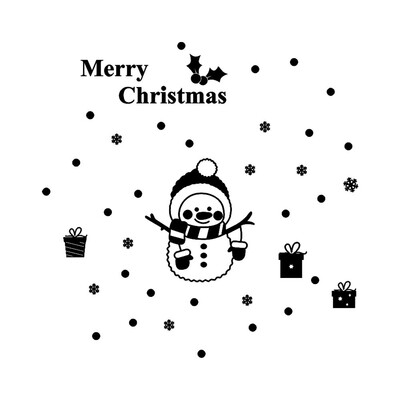 

〖Follure〗New Year Merry Christmas Snowflake Wall Sticker Home Shop Windows Decals Decor