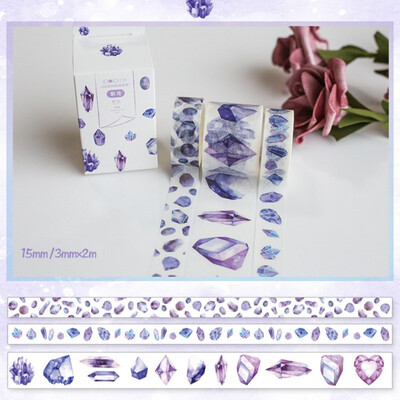 

3 PcsBox Fantasy Ocean Beautiful Flowers Plant Washi Tape DIY Decoration for Scrapbooking Masking Tape Adhesive Tape