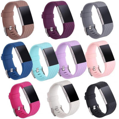 

Replacement Silicone Rubber Band Strap Wristband Bracelet For Fitbit CHARGE 2