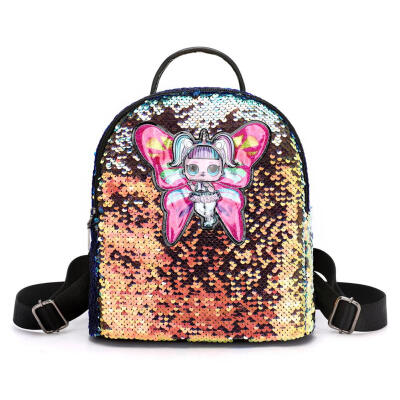 

Glitter Women Sequins Backpack Girls Butterfly Lovely Travel Shoulder Bags