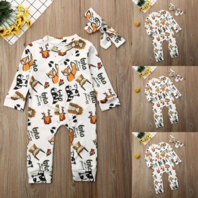 

Newborn Baby Infant Boy Girl Romper Hooded Jumpsuit Bodysuit Outfits Clothes