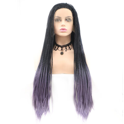 

Dolago Long Braided Hair Synthetic Lace Front Wigs for Women