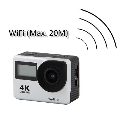 

Sports Action Outdoor Camera Waterproof Dual Screen Sport Camera Wide Angle WiFi 4K HD 720P DVR Cam USB