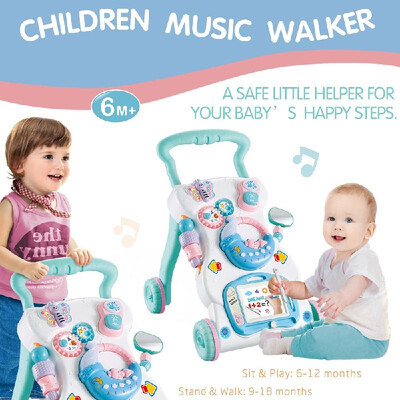 

Baby Walker Multifuctional Toddler Walker Sit-to-Stand Learning Walker Toys Activity Walker for Baby Kids
