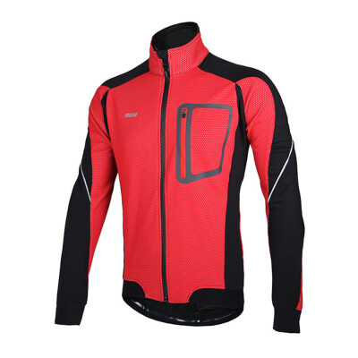 

Arsuxeo Outdoor Cycling Jacket Windproof Waterproof Long Sleeves Thermal Jersey