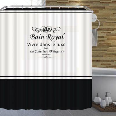 

Greensen 180180cm Polyester Fiber Imperial Crown Pattern Waterproof Bathroom Shower Curtain with Hook