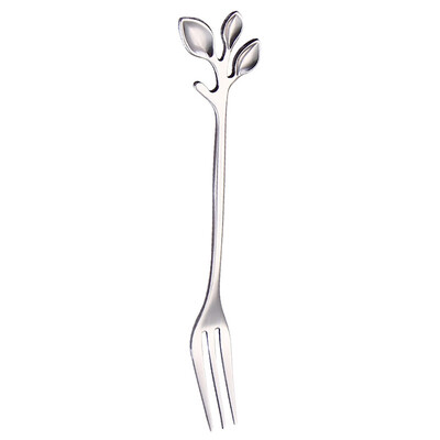 

Toponeto Three-dimensional Leaf Handle Coffee Spoon Fruit Fork Cutlery Kitchen Tableware