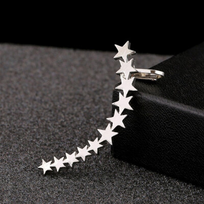 

1 Pc Retro Star Ear Clip Womens Individual Anti Allergy Ear Cuff Stud Earring Wrap