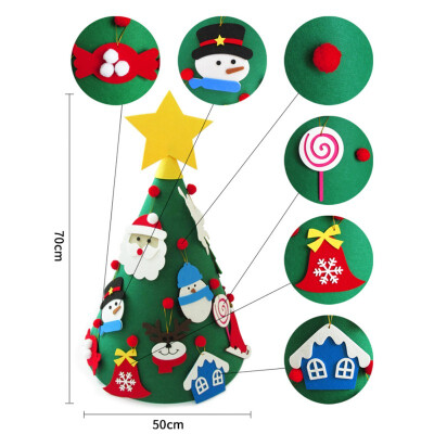 

Christmas Children Handmade DIY Toy Felt Stereo Christmas Tree Countdown Calendar Decoration Ornaments Pendant Christmas Tree