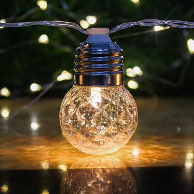

USB Remote Controll 6M Pineapple 20 Bulbs Clear Globe Indoor Outdoor Decoration ABS Plastic Festoon Party Garden Yard Fence Lamp H