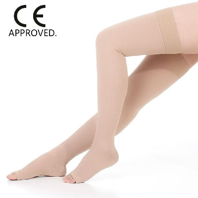 

40-50mmHg Graduated Compression Stockings Thigh High Open-Toe 1 Pair Medical Quality Firm Pressure Support Hose Compression Socks