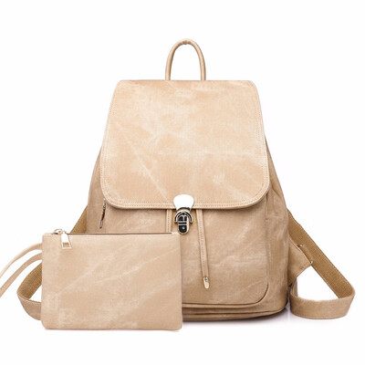

2pcs Set Backpack for School Bags Teenager Girls Multifunctional Shoulder Bag Women Travel Backpacks Drawstring Ladies Bagpack