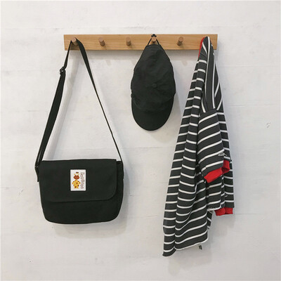 

Skew bag lady canvas bag lady Korean version insfeng Japanese single shoulder bag Harajuku large capacity ulzzang students in clas