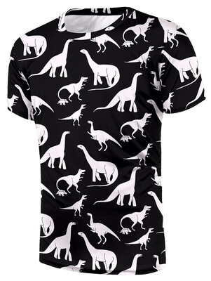 

Dinosaur Print Short Sleeves T-shirt