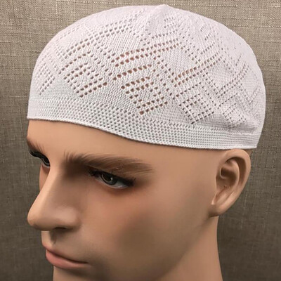 

Men Islamic Prayer Cap Muslim Turban Crochet Knitted Hat Islamic Caps High Quality Head Wrap