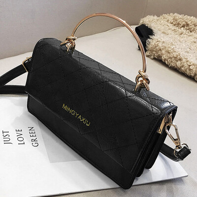 

Retro bag women 2019 new Korean Lingge handbag fashion embroidery line shoulder chain diagonal bag