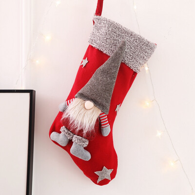

Siaonvr Christmas Ornaments Faceless Doll Christmas Socks Candy Bag Gift Bag