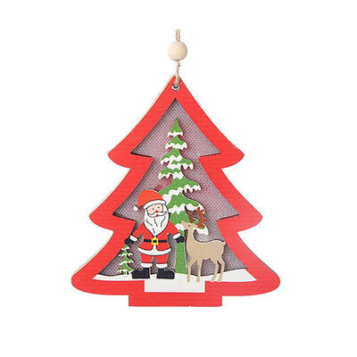 

New Hot LED Light Up Wooden Party Bedroom Holiday Decorations Decorative Hanging Ornaments Indoor Christmas Tree