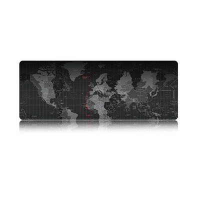 

World Map Gaming Mousepad Anti-slip Natural Rubber Mouse Mat wLocking Edge