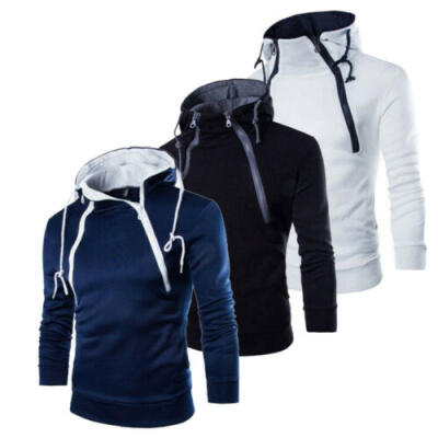 

Men Winter Hoodie Slim Hooded Sport Pullover Hooded Jackets Outwear Size -3XL