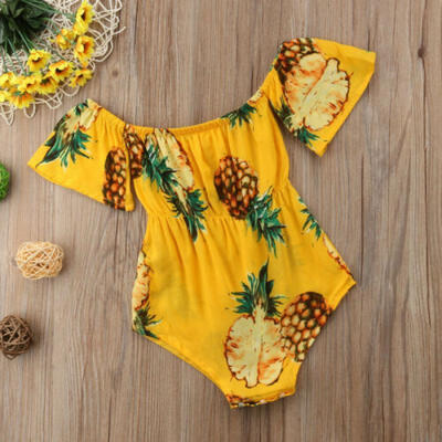 

Newborn Toddler Baby Girl Boy Kid Off Shoulder Romper Jumpsuit Bodysuit Clothes