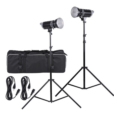

5600K 100W Studio Location Bowens Mount LED Fill-in Light Lamp Kit with Light Stand Lamp Shade Carrying Bag