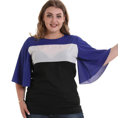 

Women O-Neck Chiffon T-shirt Short Sleeve Summer Casual Tops Tees Plus Size