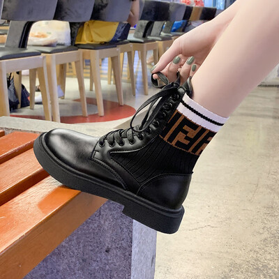 

Ins Martin boots Korean version of high-help breathable boots students autumn socks&boots cool