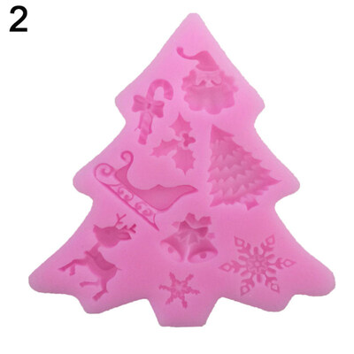 

Christmas Tree Santa Elk Sled Cake Mold Fondant Chocolate Decorative Baking Tool