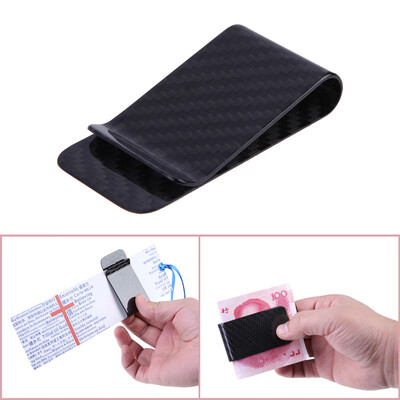 

New Fashion Money Clip Real Carbon Fiber Money Clip Business Card Credit Card Cash Wallet Polished&Matte for Options