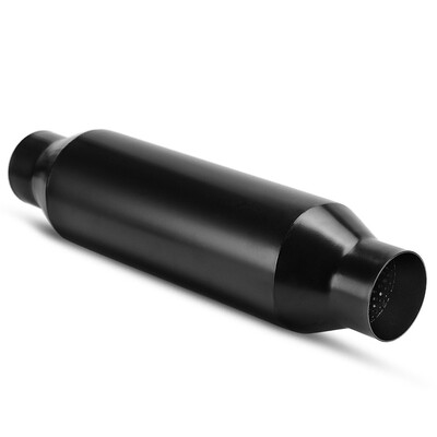 

25 Inch Inlet Black MufflerUniversal Stainless Steel Welded Exhaust Muffler for Truck 16" Overall Length